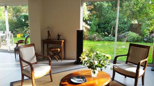 Travaux d'agrandissement de maison - pose grandes baies vitrées coulissantes en aluminium - Lille 59