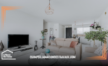 Le mur du salon remis a neufs, une rénovation réussi à l'Île-Tudy