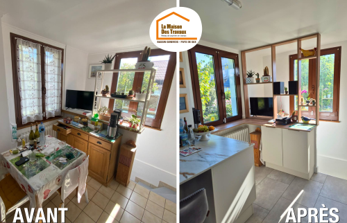 rénovation cuisine Haute-Savoie, cuisine sur mesure Ville-la-Grand, optimisation espace cuisine, travaux maison Bassin Genevois, rénovation intérieure Annemasse