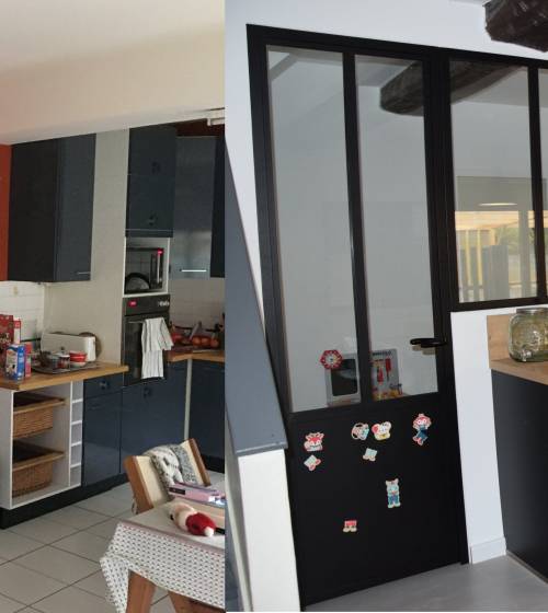 Rénovation espace cuisine et ouverture de cloison pour verrière avec soubassement - – Eragny – 95610 –
