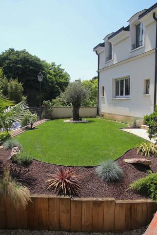 conception de jardin avec pelouse