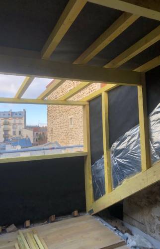 Surélévation d’un duplex avec création de 4 chiens assis à Asnières