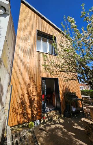 ITE avec façade en bois