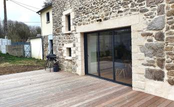 Réalisation d'une terrasse à Quévert