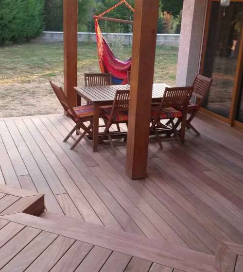 La terasse en cumaru, terminée