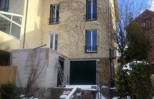 Extension d'une maison en bardage bois à Sèvres