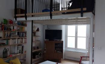 Mezzanine bois et acier