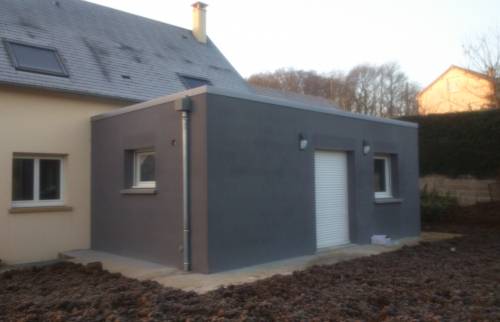 Côté de l'extension de maison à Chatenay Malabris