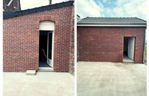 Les extensions en briquettes à la fin des travaux 