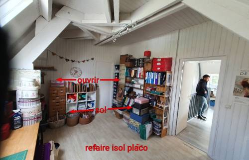 Prise de mesure pour l’aménagement de la chambre parentale dans les combles