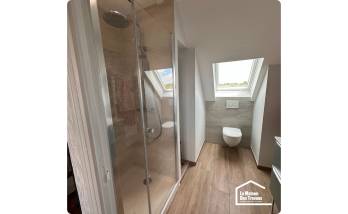 douche sous pente 