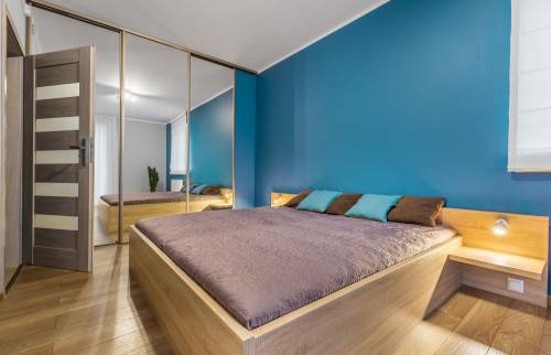 rénovation de chambre bleue