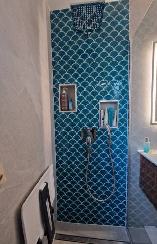 Espace douche salle de bain