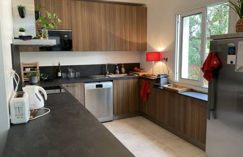 R2novation de cuisine - blanc noir et bois 2