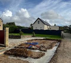 Fondation d'un futur garage