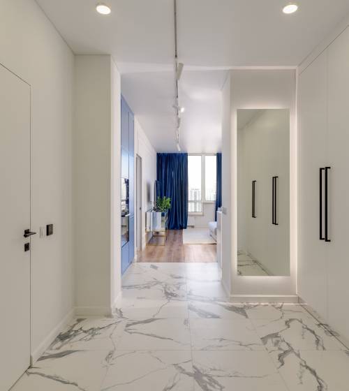 Entrée monochrome blanc 