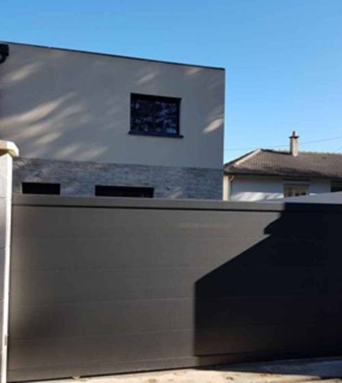 Portail alu noir - La Maison des Travaux Rouen