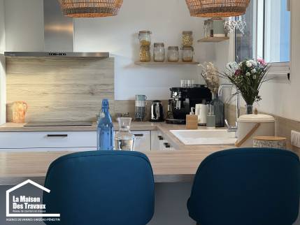 Cuisine blanche et bois Vannes