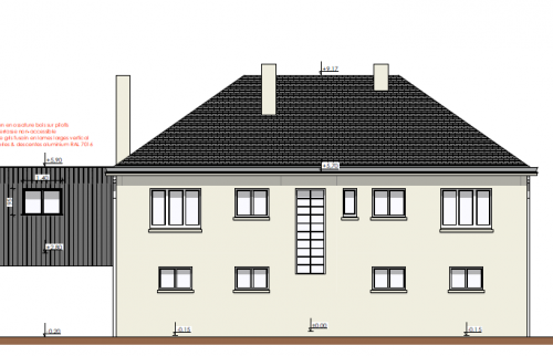 Création d'une extension sur pilotis à Thouaré-sur-Loire (44470) - plan 3D
