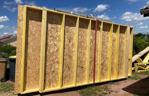 Surélévation de toiture, structure en ossature bois, Lissieu (69380)