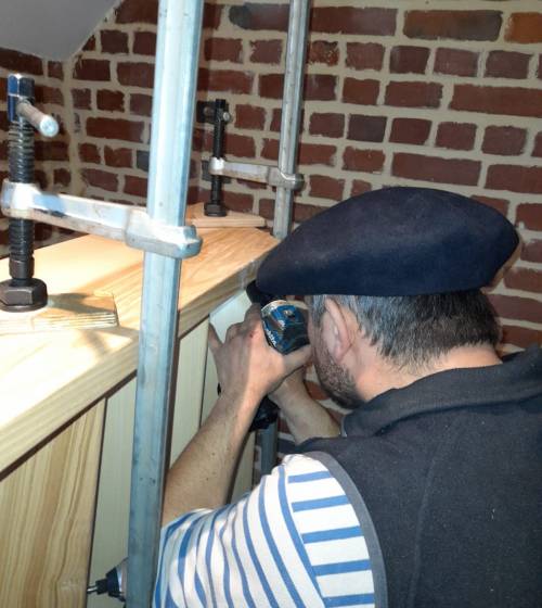 Assemblage sur place chez le client 