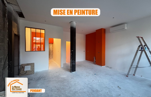 isolation thermique, cloisonnement placo, peinture intérieure, rénovation bureaux, espace professionnell