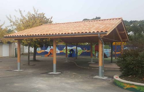 Préau pour l'école de Cénac