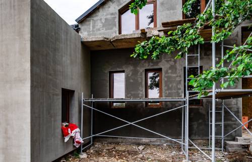 maison en cours d'isolation