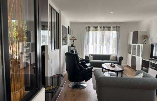 Rénovation salon verrière peinture