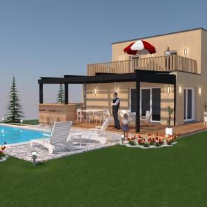 Carport, Piscine et véranda - Jean-Luc FAHR - La Maison Des Architectes