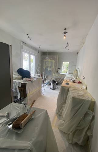 Rénovation de la cuisine murs et plafond 