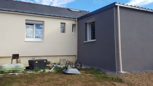 Extension d'une maison avec isolation