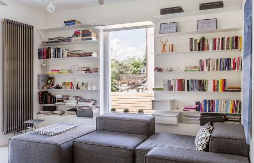 Rénovation maison bibliothèque sur mesure - La Maison des Travaux