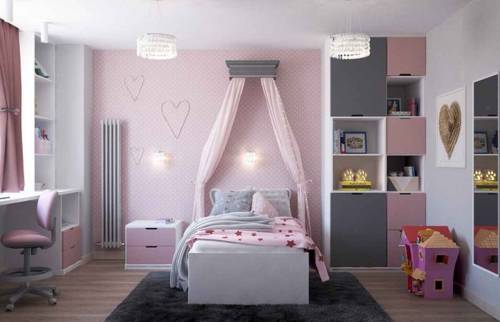 Décoration chambre fille rose
