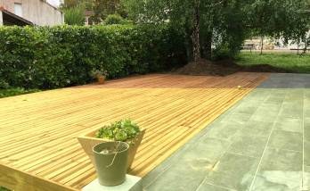 Pose de lame composite terrasse taçade avant pavillon - Cergy (95000)