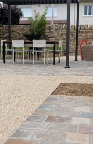 pavé et béton désactivté