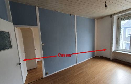 Prise de mesure pour la rénovation intérieure d'une maison à Janzé
