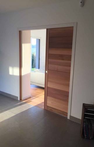 Porte en galandage - Extension de maison de 20 m², Le Bignon (44) 