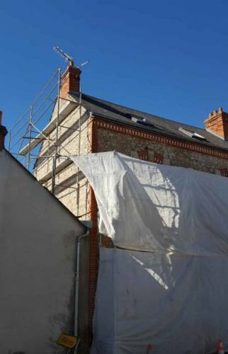 Façade pendant travaux