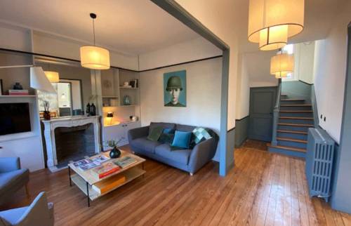 Le séjour avec parquet bois