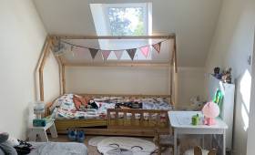 Chambre aménagée sous les combles Iffendic