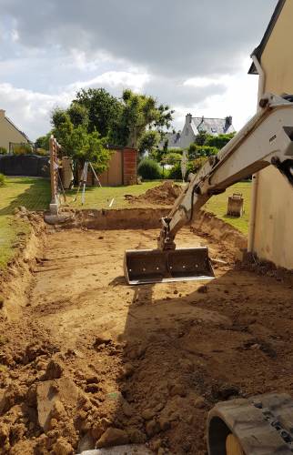 Terrassement pour construire un garage à Guipavas 29