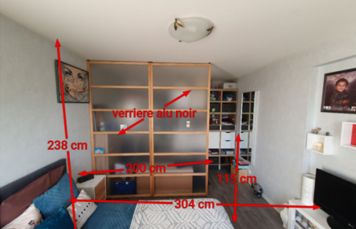 Avant – Ancienne séparation dans la chambre