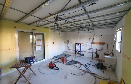 Travaux en cours dans la chambre 