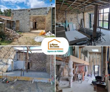 Travaux de transformation d'une grange en maison - Préfailles 44770