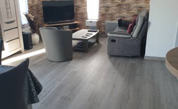 Vue du nouveau sol espace salon