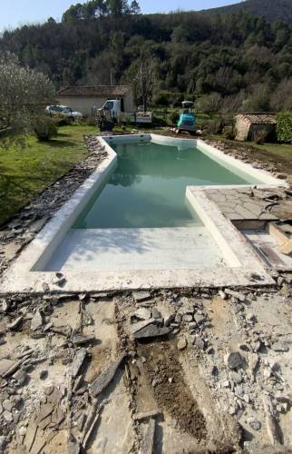 retrait des anciennes dalles