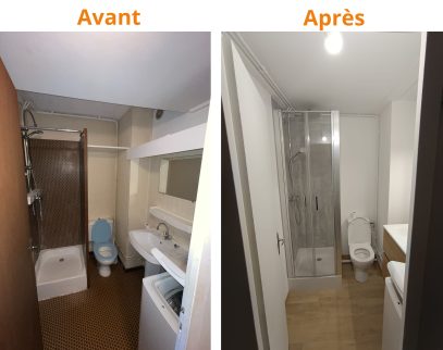 Rénovation d’une salle de bain à Métabief