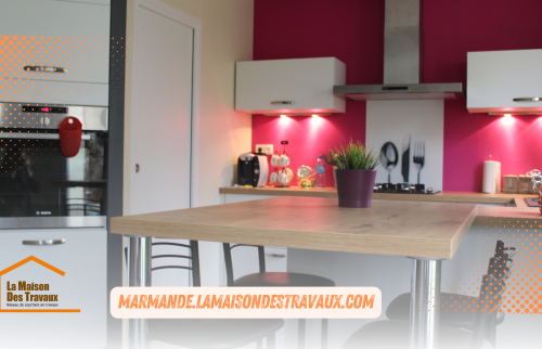 Projet de rénovation globale à Marmande : cuisine moderne et salon repensé