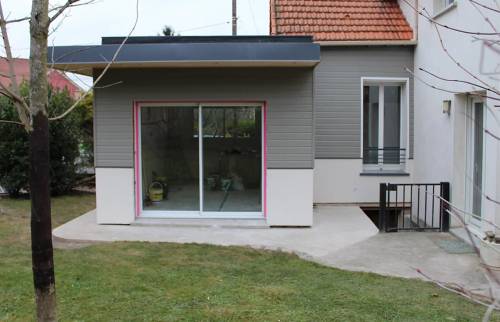 Extension bois vue du jardin